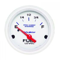 Marine 2-1/16" Fuel Level w/ Air-Core (240-33Ω) White