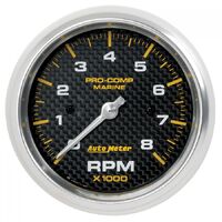 Marine 3-3/8" In-Dash Tachometer (0-8,000 RPM)
