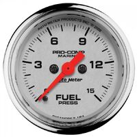 Marine 2-1/16" Stepper Motor Fuel Pressure Gauge (0-15 PSI) Chrome