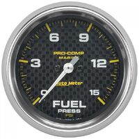 Marine 2-5/8" Stepper Motor Fuel Pressure Gauge (0-15 PSI) Carbon Fiber