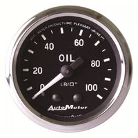 Cobra 2-1/16" Mechanical Oil Pressure Gauge (0-100 PSI)