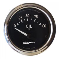 Cobra 2-1/16" Oil Pressure Gauge w/ Air Core (0-100 PSI)