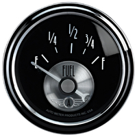 Prestige Black 2-1/16" SSE Fuel Level Gauge w/ Air-Core (0-90 ?)