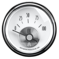 Prestige 2-1/16" Oil Pressure Gauge w/ Air Core (0-100 PSI) Pearl