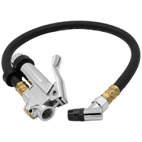 Tire Press Inflator Assembly inc 24" Hose w/ 45° Bullet Foot Air Chuck