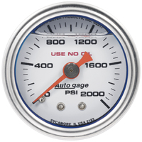 1-1/2" Mechanical Pressure Gauge (0-2000 PSI) White