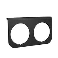 Dual Gauge Mounting Panel - Black Aluminium (2-1/16")