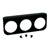 Triple Gauge Mounting Panel - Black Aluminium (2-1/16")