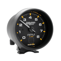 Auto Gage 3-3/4" Pedestal Tachometer (0-8,000 RPM) Black/Black w/ Int. Shift Light