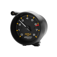 Auto Gage 3-3/4" Pedestal Tachometer (0-8,000 RPM) Black/Black w/ Ext. Shift Light