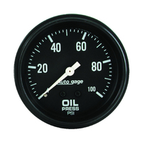 Auto Gage 2-5/8" Mechanical Oil Pressure Gauge - Full Sweep (0-100 PSI)