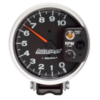 Auto Gage 5" Pedestal Tachometer - Black (0-10,000 RPM) w/ Shift Light