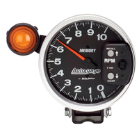 Auto Gage 5" Pedestal Tachometer - Black (0-10,000 RPM) w/ Memory & Shift Light