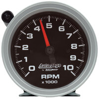 Auto Gage 3-3/4" Pedestal Tachometer w/External Shift-Light (0-10,000 RPM) White