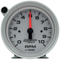 Auto Gage 3-3/4" Pedestal Tachometer w/ External Shift-Light (0-10,000 RPM) Black