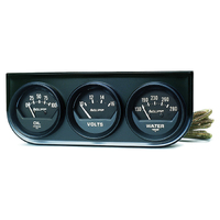 Auto Gage Oil Pressure/Water Temp/Voltage Gauge Console (2-1/16", 100 PSI/280 °F/16V)