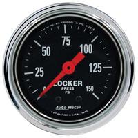 Traditional Chrome 2-1/16" Air Locker Pressure Gauge (0-150 PSI)