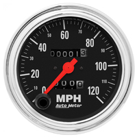 Traditional Chrome 3-3/8" Mechanical Speedometer (0-120 MPH)