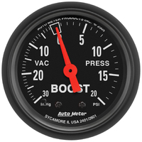 Z-Series 2-1/16" Mechanical Boost/Vacuum Gauge (30 In Hg/20 PSI)