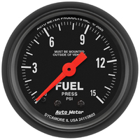 Z-Series 2-1/16" Mechanical Fuel Pressure Gauge (0-15 PSI)