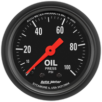 Z-Series 2-1/16" Mechanical Oil Pressure Gauge (0-100 PSI)