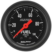 Z-Series 2-1/16" Mechanical Fuel Pressure Gauge (0-100 PSI)