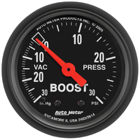 Z-Series 2-1/16" Mechanical Boost/Vacuum Gauge (30 In Hg/30 PSI)
