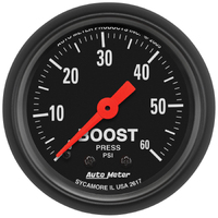 Z-Series 2-1/16" Mechanical Boost Gauge (0-60 PSI)