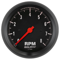 Z-Series 3-3/8" In-Dash Tachometer (0-8,000 RPM)