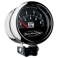 Traditional Chrome 3-3/4" Pedestal Retro Tach - Short Sweep (0-8,000 RPM)