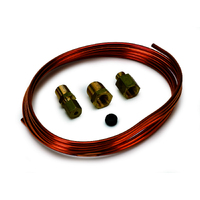1/8" Copper Tubing inc 1/8" NPTF Brass Compression Fittings (6ft Length)
