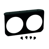 Dual Gauge Mounting Panel - Black Aluminium (2-5/8")