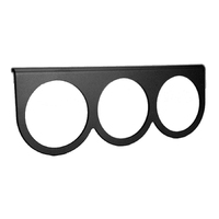 Triple Gauge Mounting Panel - Black Aluminium (2-5/8")