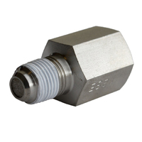 Steel Snubber Adapter Fitting for Fuel Pressure Gauge (1/8" NPT Male To 1/8" NPT Female)