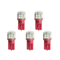 T3 Wedge Replacement LED Bulb - Red, 5 Pack