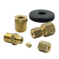 1/8" NPTF Compression To 1/8" Line Brass Fitting Kit