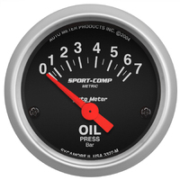 Sport-Comp 2-1/16" Oil Pressure Gauge w/ Air-Core (0-7 Bar)