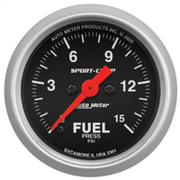 Sport-Comp 2-1/16" Stepper Motor Fuel Pressure Gauge (0-15 PSI)