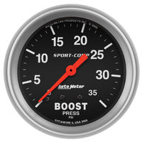 Sport-Comp 2-5/8" Mechanical Boost Gauge (0-35 PSI)