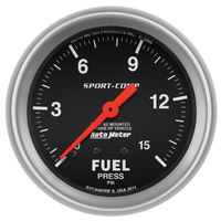 Sport-Comp 2-5/8" Mechanical Fuel Pressure Gauge (0-15 PSI)