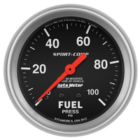 Sport-Comp 2-5/8" Mechanical Fuel Pressure Gauge (0-100 PSI)
