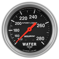 Sport-Comp 2-5/8" Mechanical Water Temperature Gauge (140-280 °F) 6 ft