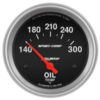 Sport-Comp 2-5/8" Oil Temperature Gauge w/ Air-Core (140-300 °F)