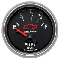 GM Black 2-1/16" Fuel Level Gauge w/ Air Core (0-90 ?) Chevy Red Bowtie