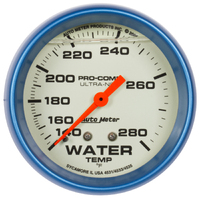 Ultra-Nite 2-5/8" Liquid Filled Mechanical Water Temperature Gauge (140-280 °F) 6 ft