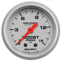 Ultra-Lite 2-1/16" Mechanical Boost Gauge (0-15PSI)