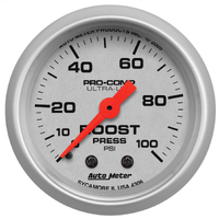 Ultra-Lite 2-1/16" Mechanical Boost Gauge (0-100 PSI)