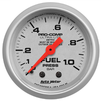 Ultra-Lite 2-1/16" Mechanical Fuel Pressure Gauge (0-1.0 Bar)