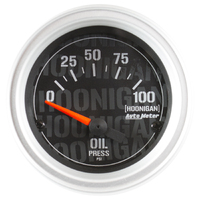 Hoonigan 2-1/16" Electric Oil Pressure Gauge (100 PSI)