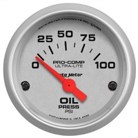 Ultra-Lite 2-1/16" Oil Pressure Gauge w/ Air Core (0-100 PSI)